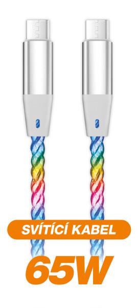 ALIGATOR Dátový kábel LIGHT 3A, 65W USB-C/ USB-C 1, 2m 