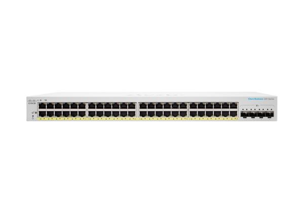Cisco switch CBS220-48P-4X-EU (48xGbE, 4xSFP+, 48xPoE+, 382W) - REFRESH 