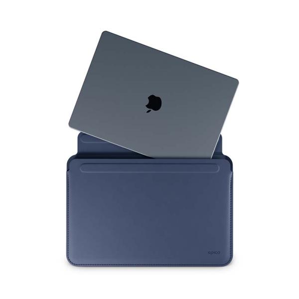 Epico Uni Leather Sleeve 14&quot;&quot; Laptops - tmavo modrá 