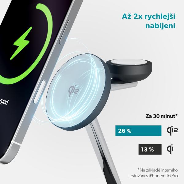 Epico UltraBase Qi2 3in1 Mag+ stojanček EX60-čierna 