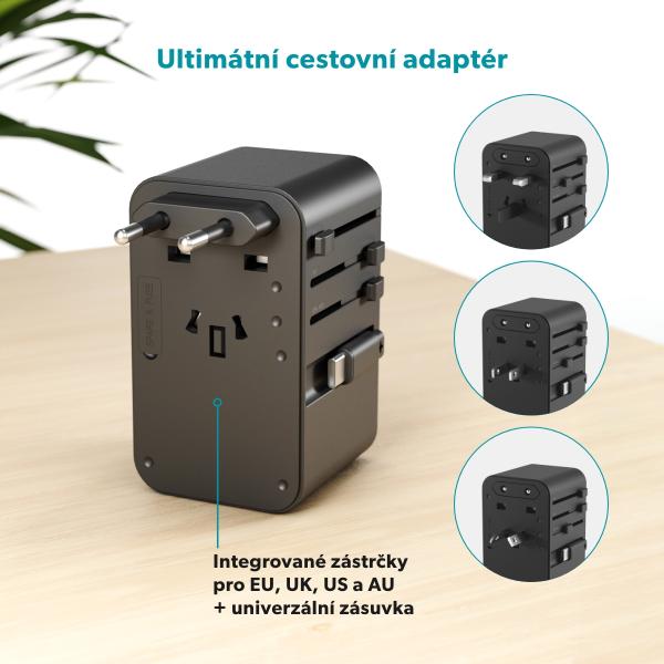 Epico UltraBoost GaN 70W cestovný adaptér EU70 