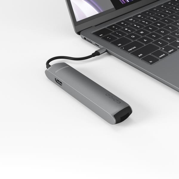 Epico 6v1 Slim Hub 8K s USB-C konektorom - šedá 