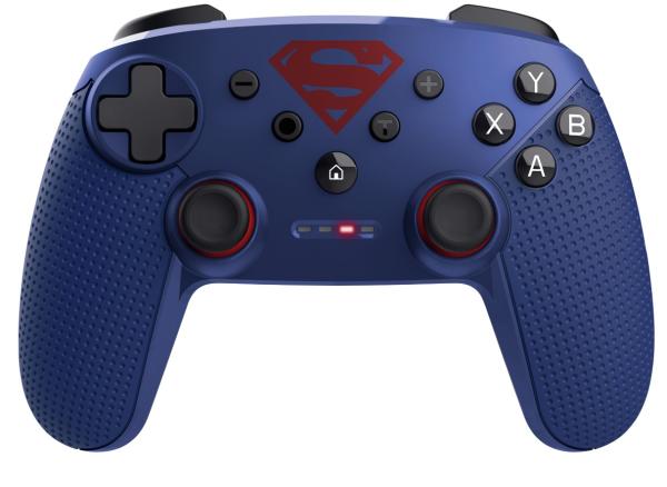 TRUST Gamepad GXT 542SM Muta Superman, pro Nintendo Switch, Bluetooth, modrá 
