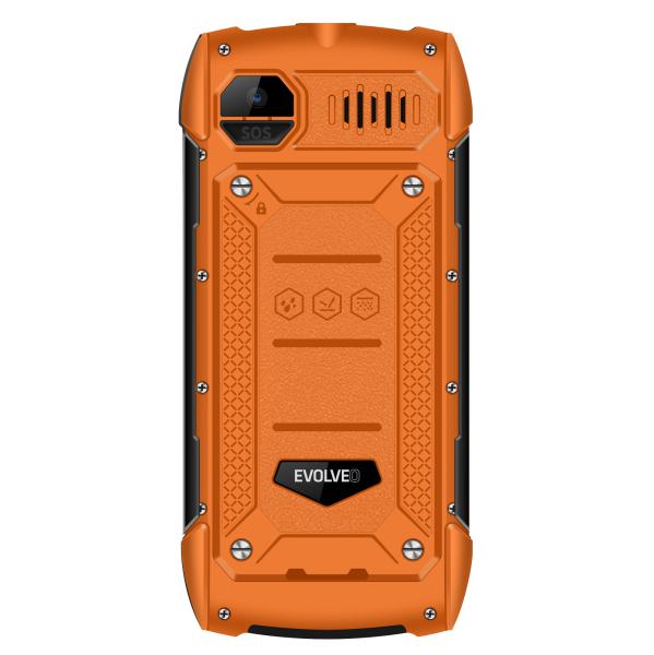 EVOLVEO StrongPhone H1, vodotesný odolný Dual SIM telefón, oranžová 