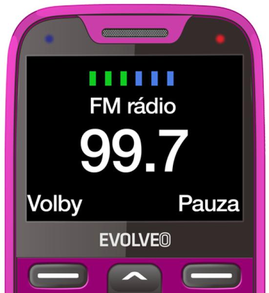 EVOLVEO EasyPhone XR, mobilný telefón pre seniorov s nabíjacím stojanom, ružový 