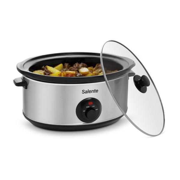 Salente HotPot, pomalý hrniec, 6, 5 l, manuálne ovládanie, nerez 