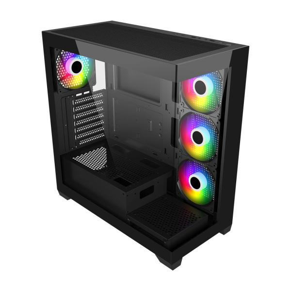 FSP M340-BA/ Midi Tower/ Transpar./ Čierna 