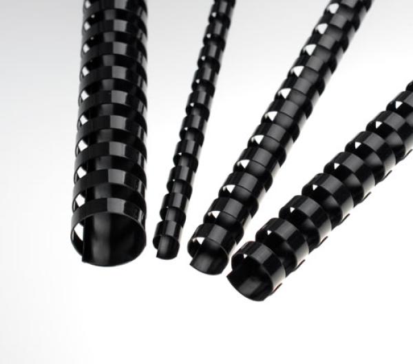 Plastové hřbety 10 mm, černé