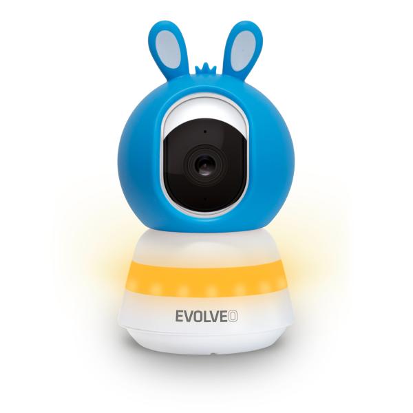 EVOLVEO Baby Monitor LUX- Chytrá 360 ° videoopatrovateľka s nočným videním, detekciou plače a pohybu, modrá 