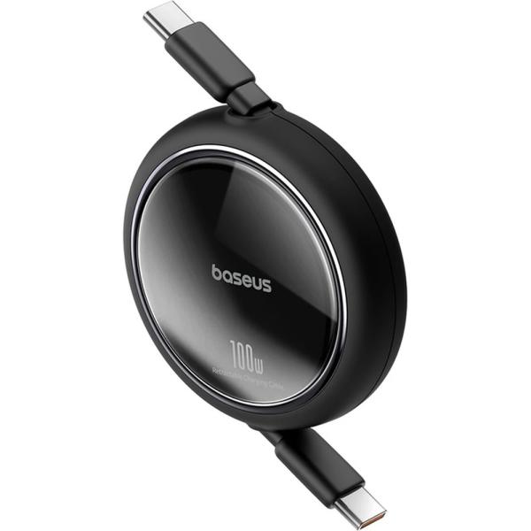 Baseus Dátový kábel Free2Draw mini USB-C/ USB-C 1m 100W čierny 