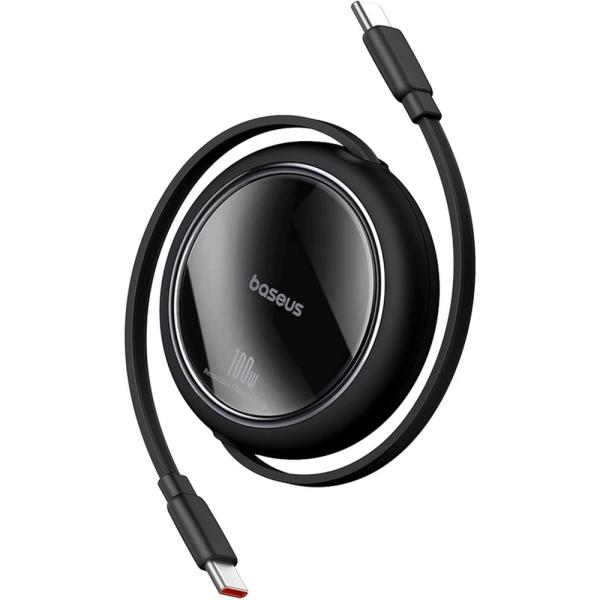 Baseus Dátový kábel Free2Draw mini USB-C/ USB-C 1m 100W čierny 