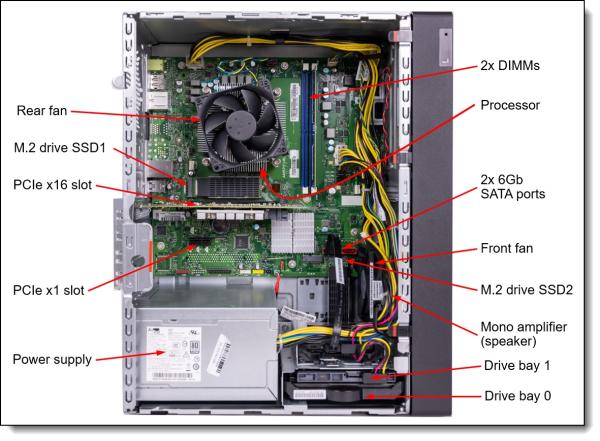 ST45 V3 TWR EPYC 4124P 16GB NoRAID 2x1T SATA 500W 