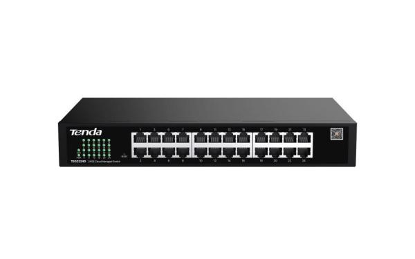 Tenda TEG2224D Websmart L2 cloud managed switch, 24x 10/ 100/ 1000 Mbps, Kov, Fanless-bez ventilátorov 