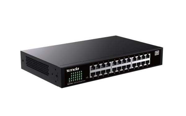 Tenda TEG2224D Websmart L2 cloud managed switch, 24x 10/ 100/ 1000 Mbps, Kov, Fanless-bez ventilátorov 