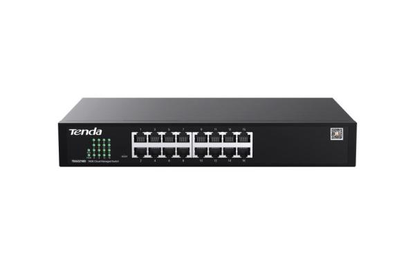 Tenda TEG2216D Websmart L2 cloud managed switch, 16x 10/ 100/ 1000 Mbps, Kov, Fanless-bez ventilátorov 