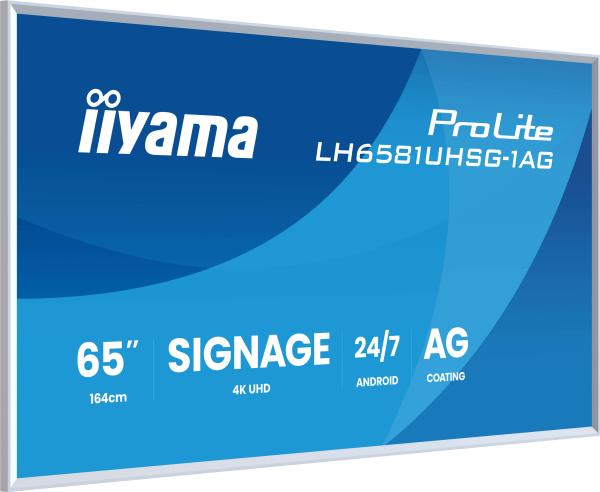65" iiyama LH6581UHSG-1AG:VA, 4K UHD, frame 