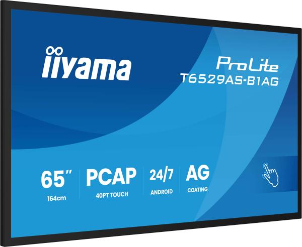 65" iiyama T6529AS-B1AG: IPS, 4K UHD, Android, 24 7 