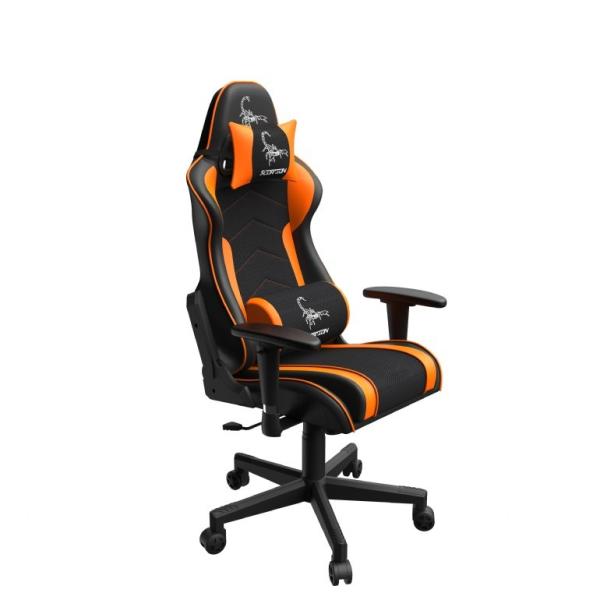 Gembird herná stolička Scorpion čierna/ oranžová 