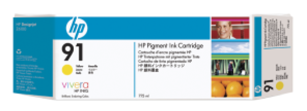HP 91 Yellow Ink Cart/Vivera Ink