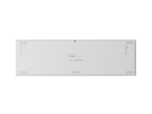 Herná mechanická klávesnica Genesis THOR 404/ RGB/ Outemu Peach Silent/ Drôtové USB-A/ US layout/ Biela 