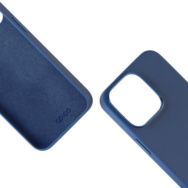 Epico Mag+ kožený kryt iPhone 15 Pro - modrá 