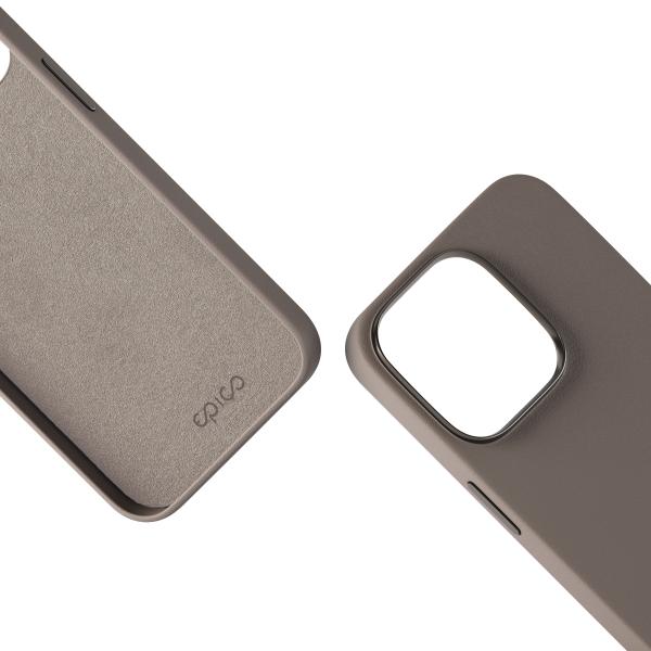 Epico Mag+ kožený kryt iPhone 15 Pro Max - piesková 