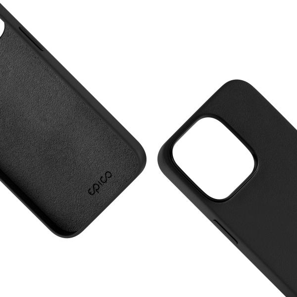 Epico Mag+ kožený kryt iPhone 15 Pro - čierna 