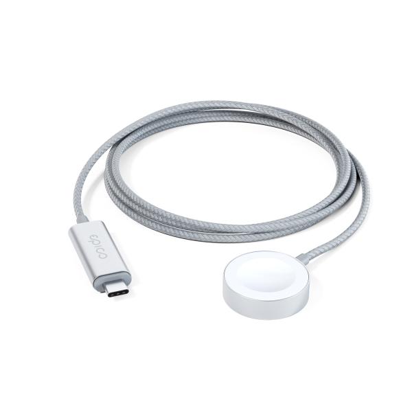 Epico USB-C Charger Apple Watch 1, 2m - strieborná 