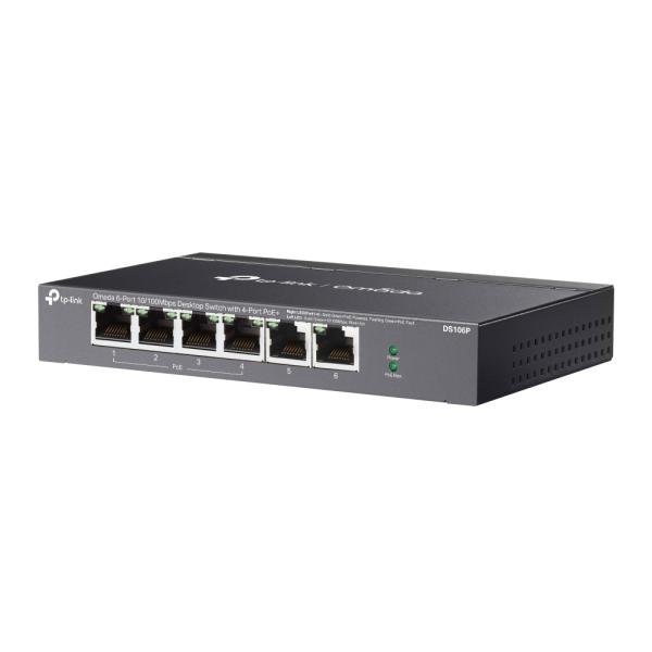 DS106P TP-link Omada 6x 10/ 100 Mbps, 4 PoE+, switch 