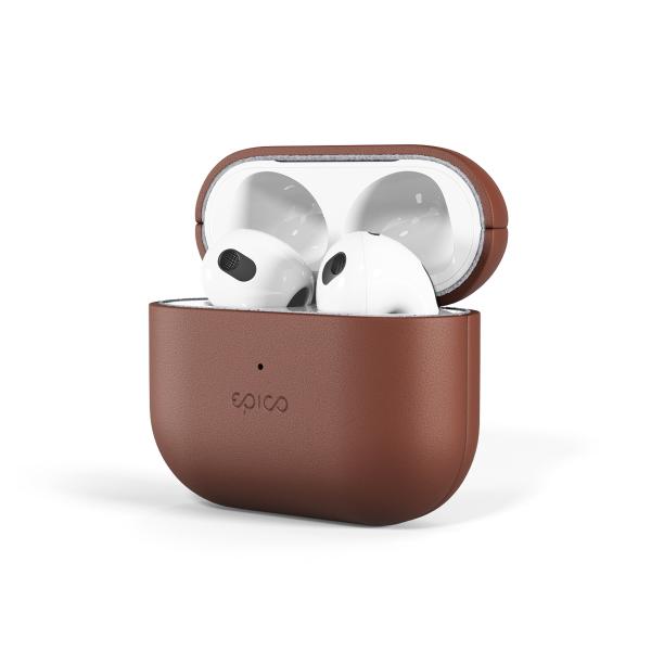 Epico Leather Case Airpods 3 - hnedá 