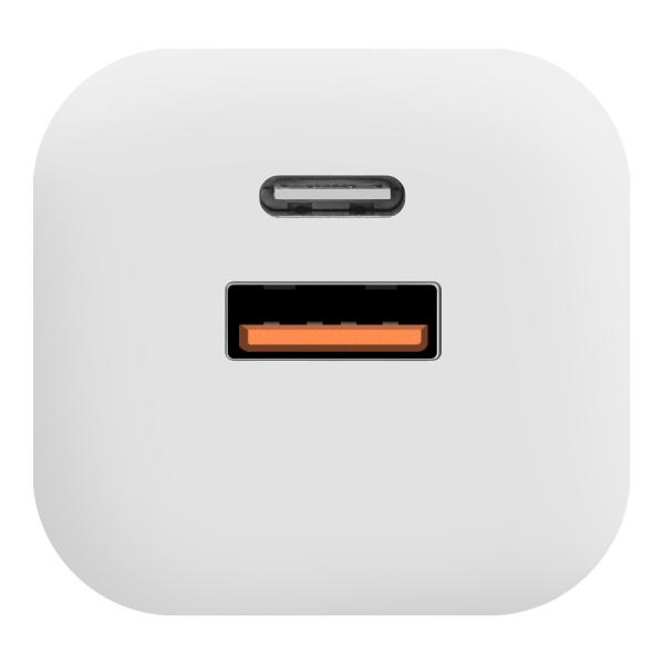OBAL:ME GaN Cestovná Nabíjačka USB-A + USB-C 36W White 