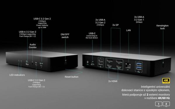 iTec USB 3.0  Univerzálna dokovacia stanica USB-C 5K 