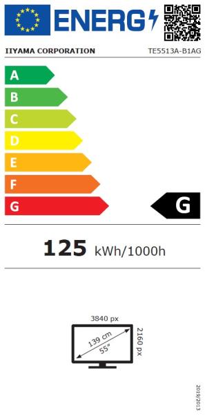55" iiyama TE5513A-B1AG: IPS, 4K, 40P, EDLÁ 