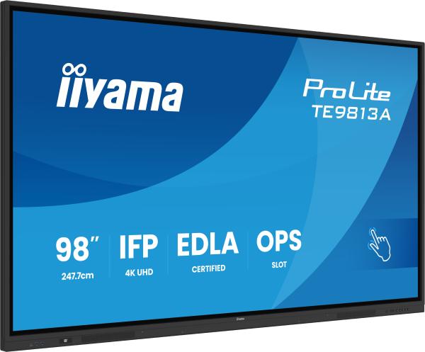 98" iiyama TE9813A-B1AG:IPS, 4K, 40P, EDLA 