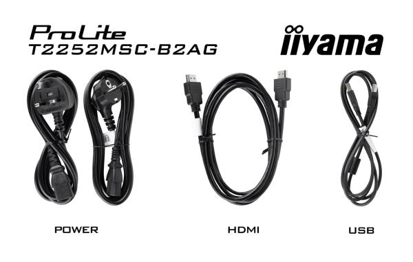 22" LCD iiyama T2252MSC-B2AG-IPS, FHD, 10P,  