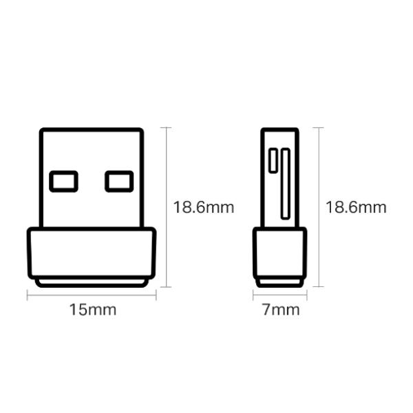 TP-Link Archer T2U Nano AC600 Wifi Dual Band USB adaptér 