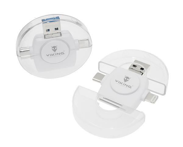VIKING ČÍTAČKA PAMÄŤOVÝCH KARIET V4 USB3.0 4V1 čierna 