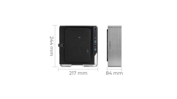 Skriňa In-Win Chopin MAX Silver, miniITX +200W GOLD 