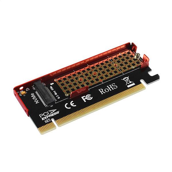 AXAGON PCEM2-S, PCIe x16 - M.2 NVMe M-key slot adaptér, kovový kryt pre pasívne chladenie 