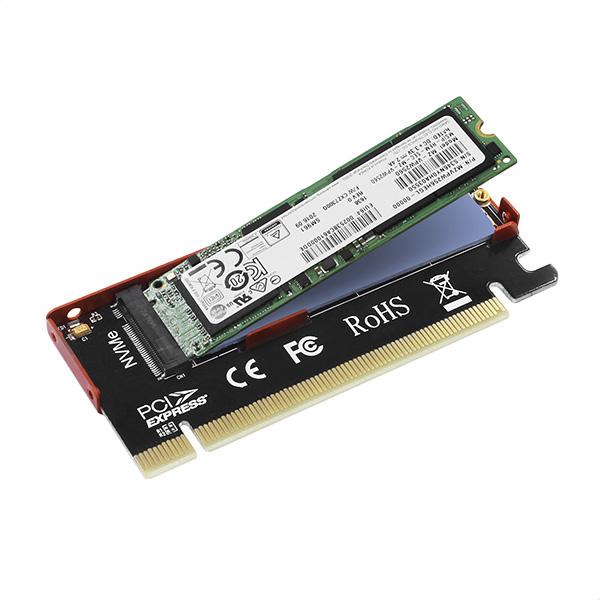 AXAGON PCEM2-S, PCIe x16 - M.2 NVMe M-key slot adaptér, kovový kryt pre pasívne chladenie 