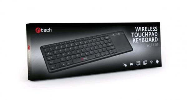 C-TECH WLTK-01/ Bezdrátová USB/ CZ-SK layout/ Černá 