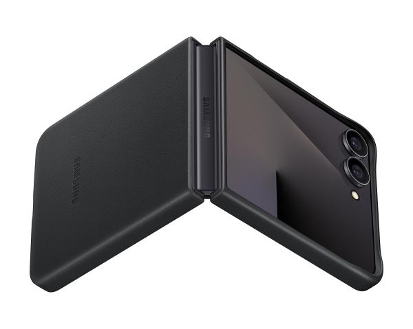 Samsung Ochranný kryt z vegánskej kože Flip7 Black 
