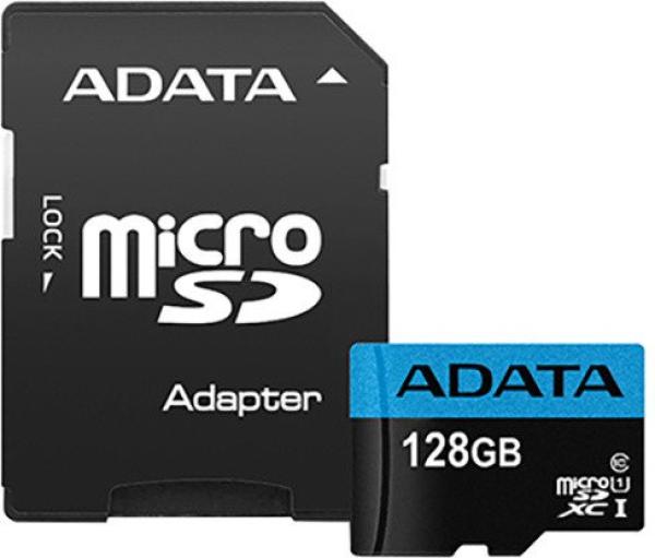 Adata/ micro SDXC/ 128GB/ 100MBps/ UHS-I U1 / Class 10/ + Adaptér
