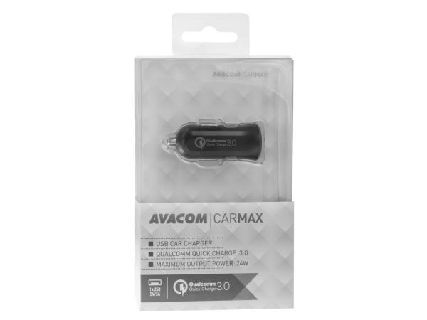 AVACOM CarMAX nabíjačka do auta s Qualcomm Quick Charge 3.0, čierna 