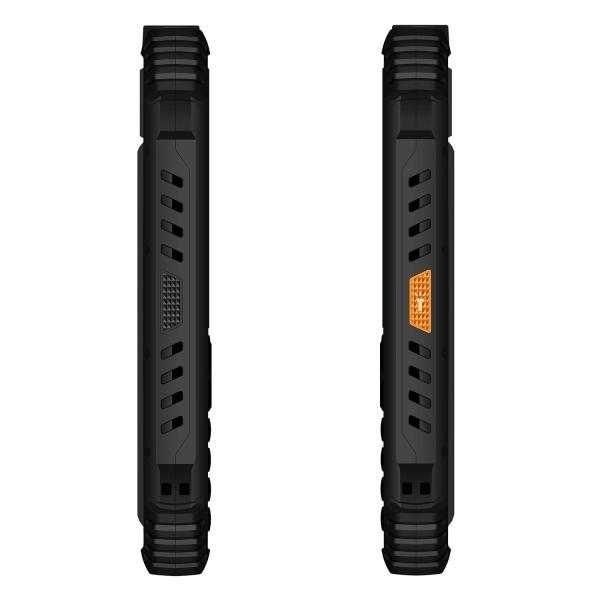 EVOLVEO StrongPhone Q1, vodotesný odolný Dual SIM telefón, čierno-oranžový 