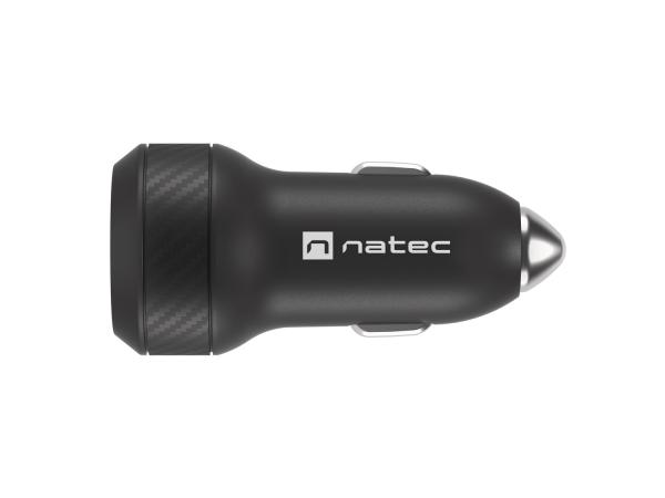 Natec nabíjačka do auta CONEY, 1XUSB, 1XUSB-C, 48W 