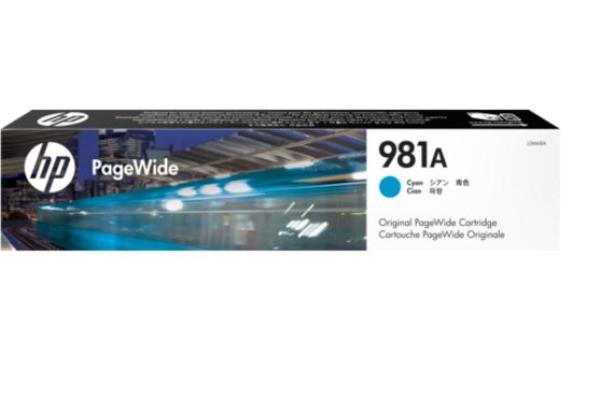 HP 981A Cyan Original PageWide Cartridge (6, 000 pages)