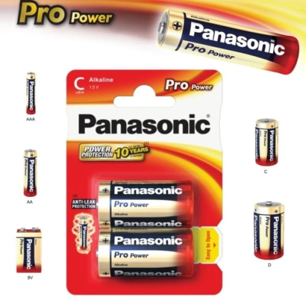 Alkalická batéria C Panasonic Pro Power LR14 2ks