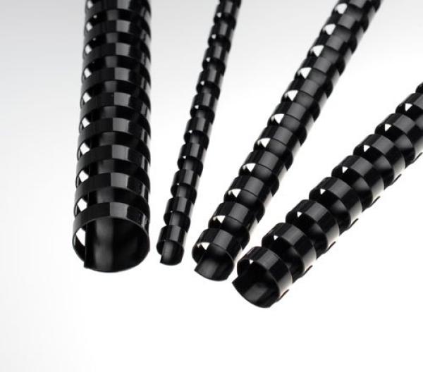 Plastové hřbety 14 mm, černé