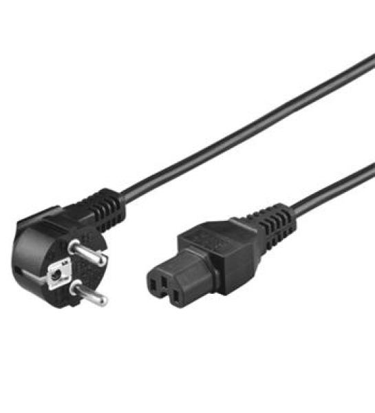 PremiumCord Kábel sieťový 230V k počítaču 2m IEC 320 C15 konektor s drážkou